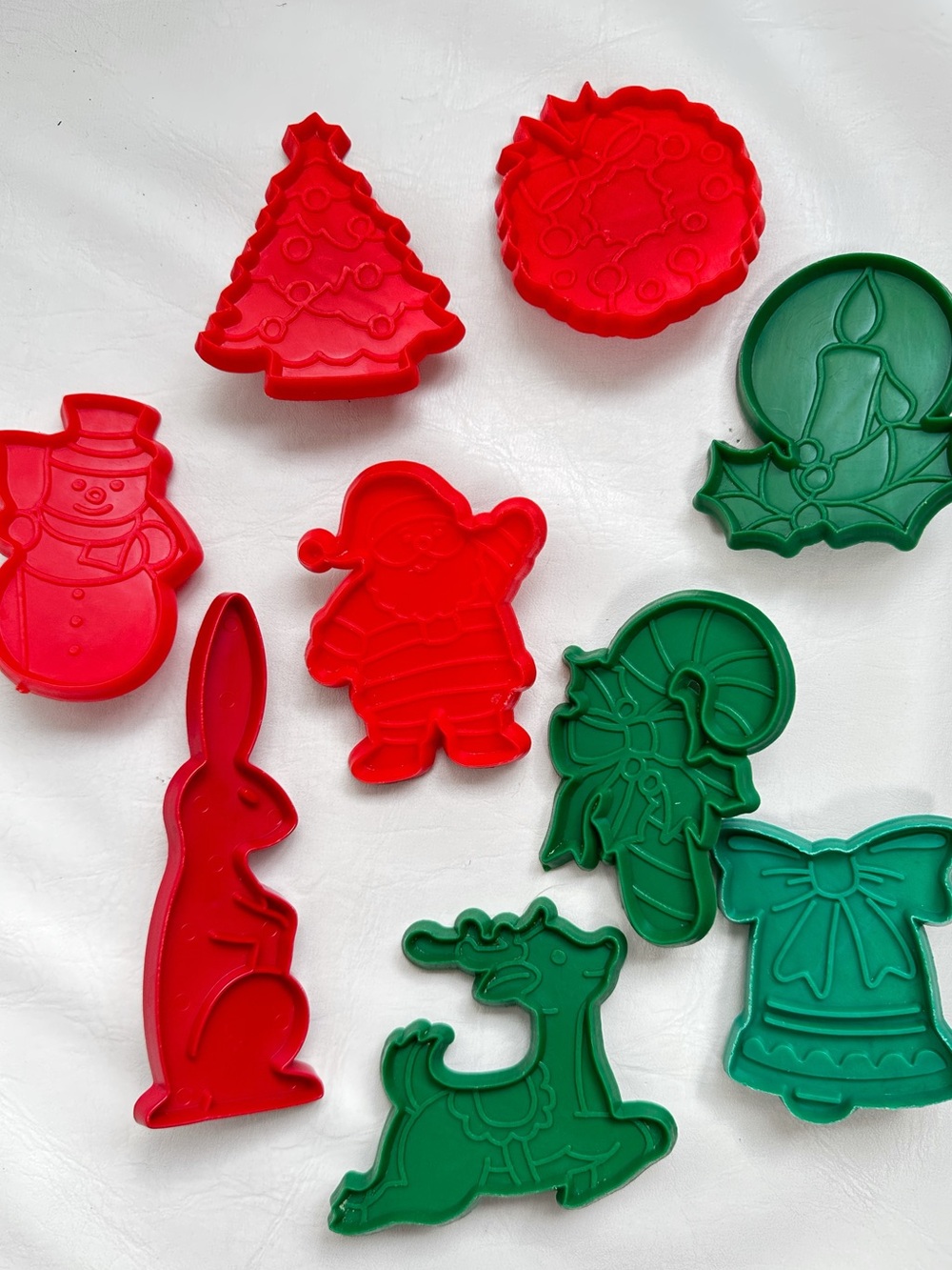 Vintage Holiday Cookie Cutter Set - Mix of Tupperware / Plastic